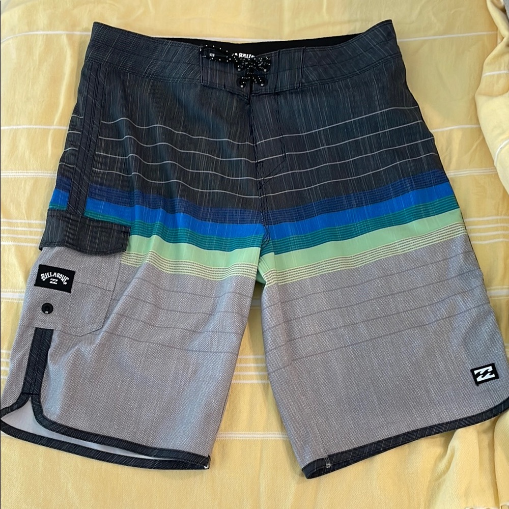 Billabong Recycler 73 Pro Striped Swim Board Shorts